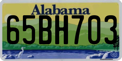 AL license plate 65BH703