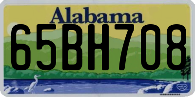 AL license plate 65BH708
