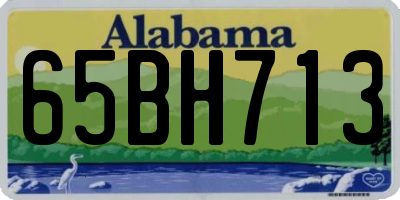 AL license plate 65BH713