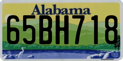 AL license plate 65BH718