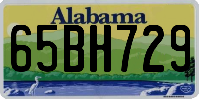 AL license plate 65BH729
