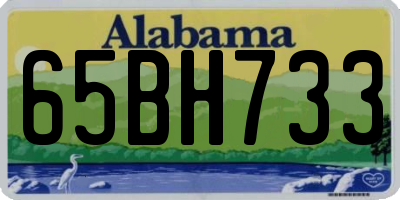 AL license plate 65BH733