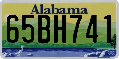 AL license plate 65BH741