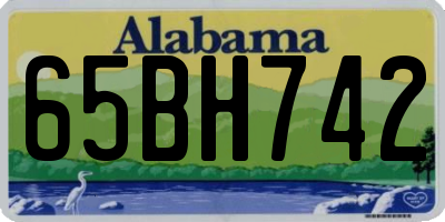 AL license plate 65BH742