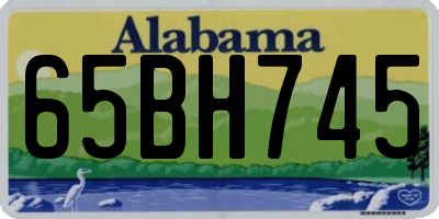 AL license plate 65BH745