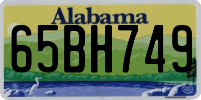 AL license plate 65BH749
