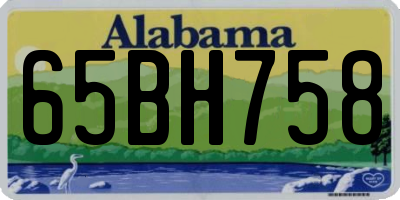 AL license plate 65BH758