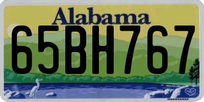 AL license plate 65BH767