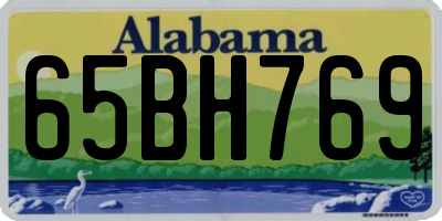 AL license plate 65BH769