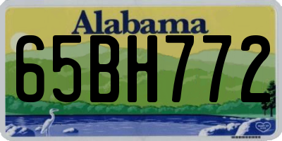AL license plate 65BH772