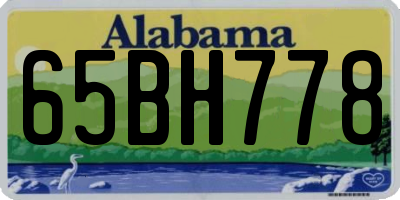 AL license plate 65BH778