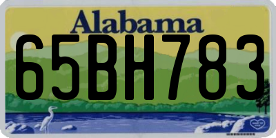 AL license plate 65BH783