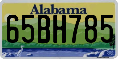 AL license plate 65BH785