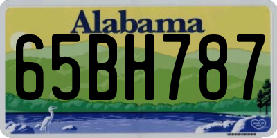 AL license plate 65BH787