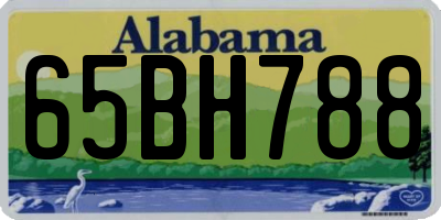 AL license plate 65BH788
