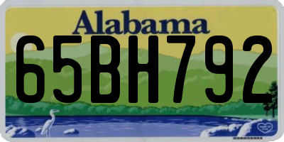 AL license plate 65BH792