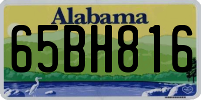 AL license plate 65BH816