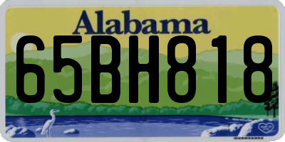 AL license plate 65BH818
