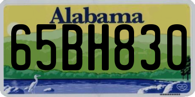 AL license plate 65BH830