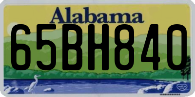 AL license plate 65BH840