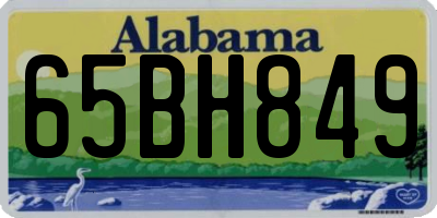 AL license plate 65BH849