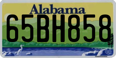AL license plate 65BH858