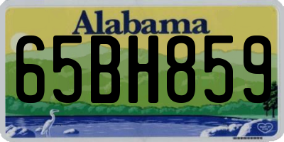 AL license plate 65BH859