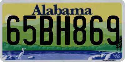 AL license plate 65BH869
