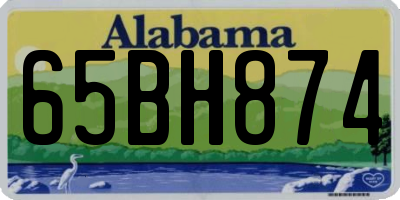 AL license plate 65BH874