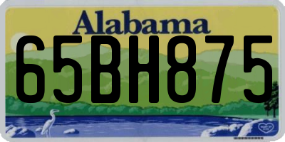 AL license plate 65BH875