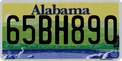 AL license plate 65BH890