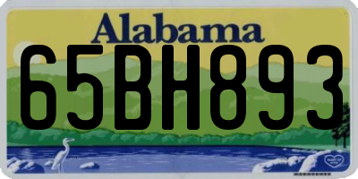 AL license plate 65BH893