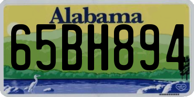 AL license plate 65BH894