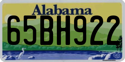 AL license plate 65BH922