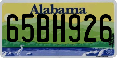 AL license plate 65BH926