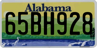 AL license plate 65BH928