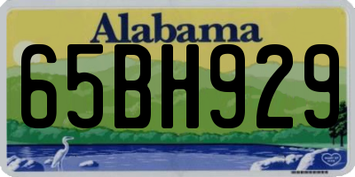 AL license plate 65BH929