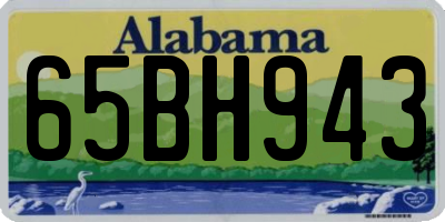AL license plate 65BH943