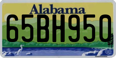 AL license plate 65BH950