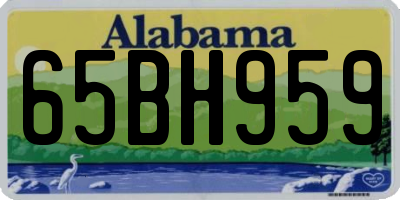 AL license plate 65BH959