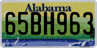 AL license plate 65BH963