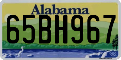 AL license plate 65BH967