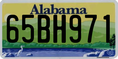 AL license plate 65BH971