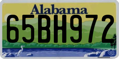 AL license plate 65BH972