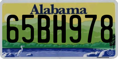 AL license plate 65BH978