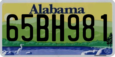 AL license plate 65BH981