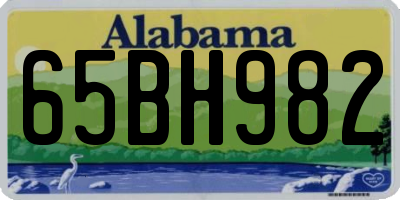 AL license plate 65BH982