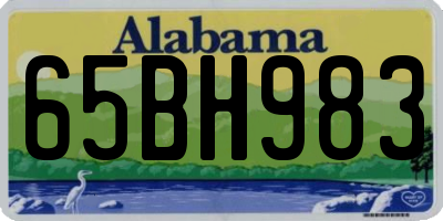 AL license plate 65BH983