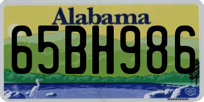 AL license plate 65BH986