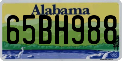 AL license plate 65BH988